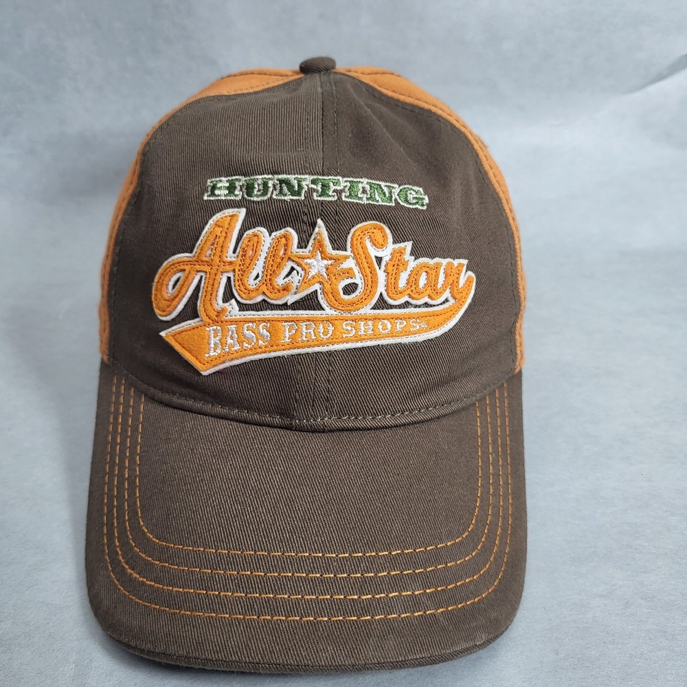 Bass Pro Shops Hunting All Star Brown/Orange Adult Strap Back Ball Hat Cap